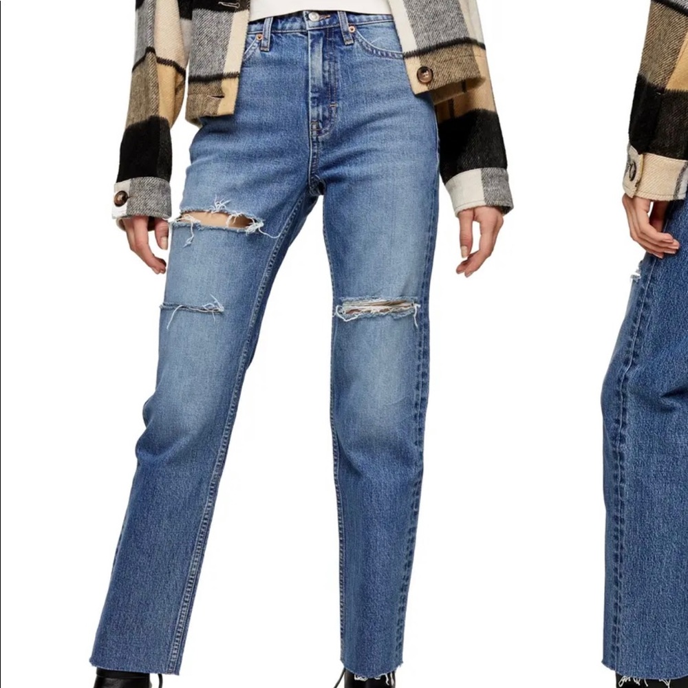 *NWT Wmns Topshop high-waisted straight leg jeans sz28x28 petite (fits size 6)
